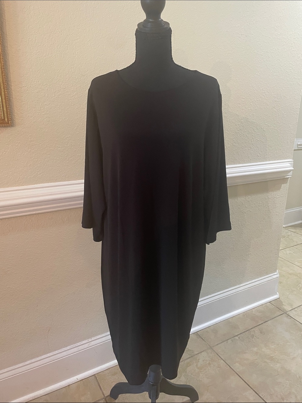 Chico's Black Long-Sleeve Shift Dress